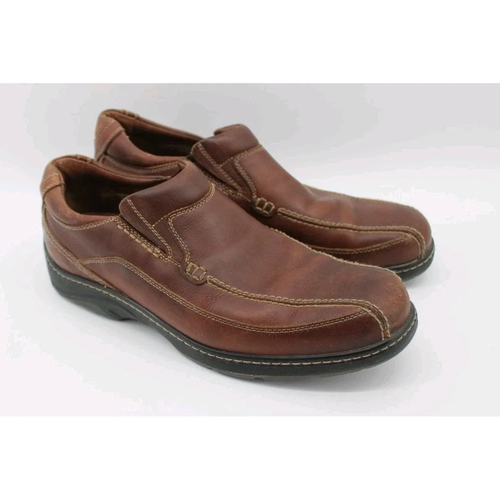 Johnston & Murphy XC4 System Waterproof Sheep Skin Brown Leather Shoes 11.5